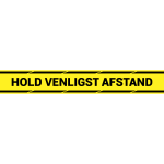 Hold venligst afstand gul